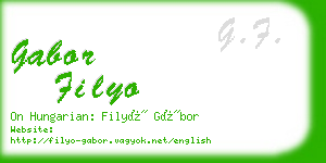 gabor filyo business card